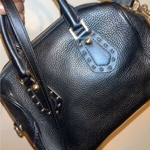 Michael Kors Black Pebbled Leather Satchel